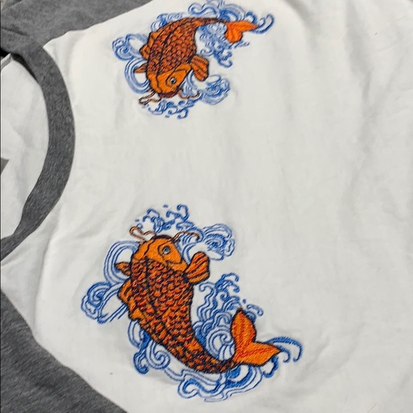 Forever 21 Koi Fish embroidered tank top - Picture 3 of 4